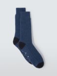 John Lewis Fleece Ribbed Lounge Socks, Multi