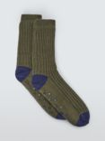 John Lewis Fleece Lounge Socks, Khaki