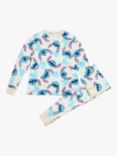 Brand Threads Kids' Stitch Fleece Pyjama Set, Blue/Multi