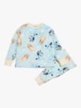 Brand Threads Kids' Bluey Fleece Pyjama Set, Blue