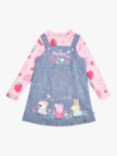 Peppa Pig Kids' Pinafore Set, Pink/Multi