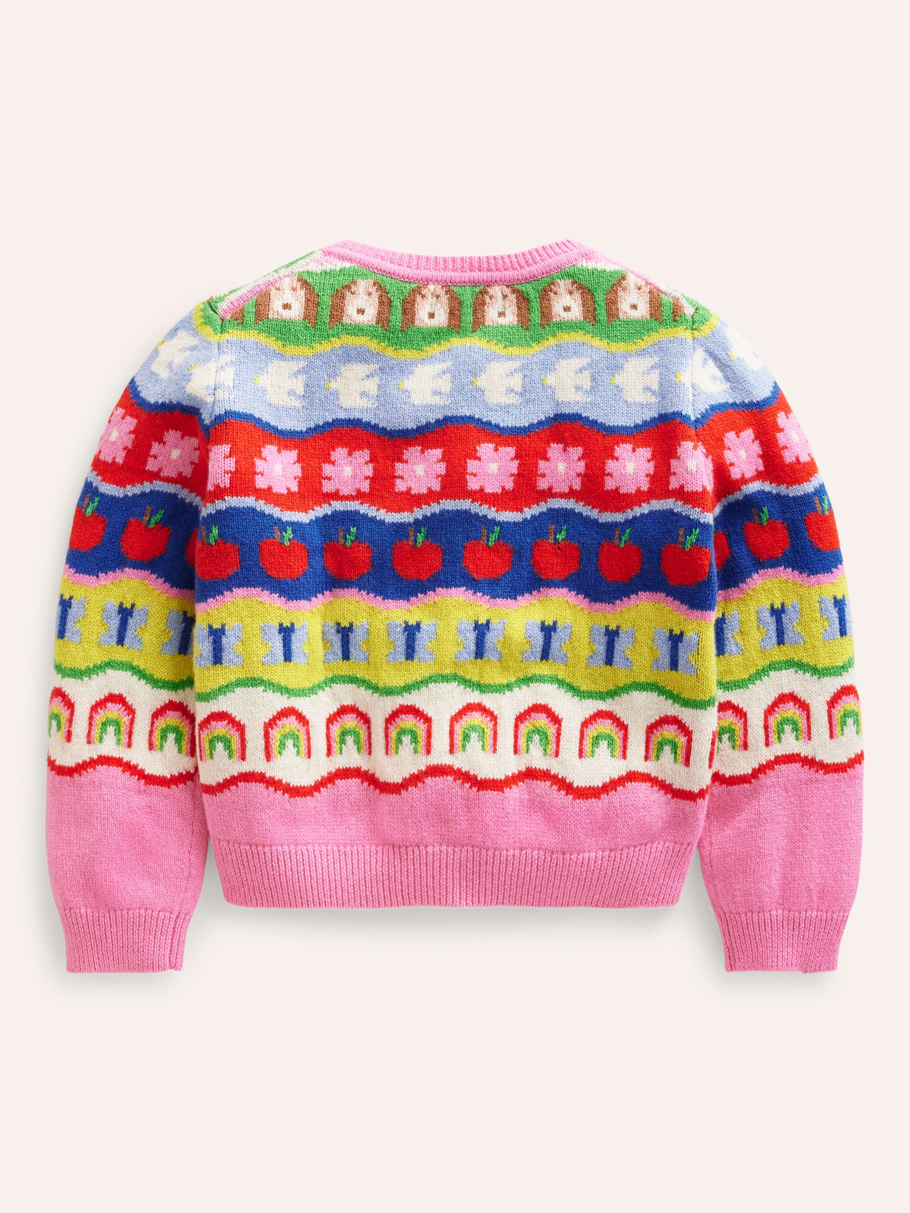 Mini Boden Kids' Edie Fair Isle Cardigan