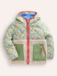 Mini Boden Kids' Borg & Floral Mix Jacket, Multi