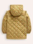 Mini Boden Kids' Quilted Floral Jacket, Yellow