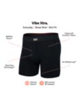 SAXX Terrain Print & Plain Vibe Xtra Trunks, Pack of 2, Black/Multi