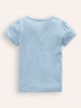 Mini Boden Kids' Cotton Horse Embroidered T-Shirt, Blue