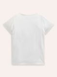 Mini Boden Kids' Cotton Butterfy Applique T-Shirt, Ivory