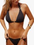 NAIA Beach Ursula Weave Bikini Bottoms, Black