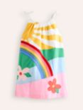 Mini Boden Kids' Cotton Rainbow A-Line Dress, Multi