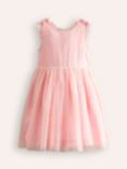 Mini Boden Kids' Butterfly Applique & Tulle Skirt Dress, Pink
