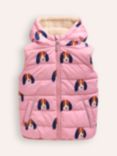 Mini Boden Kids' Reversible Gilet, Vintage Pink