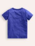 Mini Boden Kids' Cotton Applique Friends T-Shirt, Blue Heron Dogs