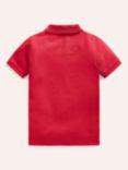 Mini Boden Kids' Cotton Polo Shirt, Rockabilly Red, Rockabilly Red