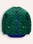 Mini Boden Kids' Water Resistant Coat, Jewel Green