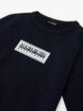 Napapijri Kids' Chamois Logo Hoodie, Navy