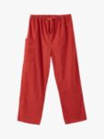 Caramel Kids' Chestnut Cotton Trousers, Red