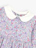 JoJo Maman Bébé Baby Peter Pan Ditsy Floral Dress, Lilac