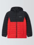 Columbia Kids' Powder Lite II Puffer Jacket, Black/Red