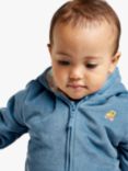 Mini Cuddles Baby Hooded Cotton Corduroy Zip Up Jacket, Blue