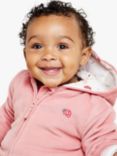 Mini Cuddles Baby Hooded Cotton Corduroy Zip Up Jacket, Pink