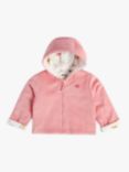 Mini Cuddles Baby Hooded Cotton Corduroy Zip Up Jacket, Pink