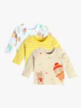 Mini Cuddles Baby Cotton Long Sleeve Tops, Pack of 3, Multi