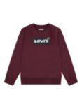 Levi's Kids' Batwing Crew Neck Sweatshirt, Chocolate Truffle