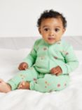 Mini Cuddles Baby Cotton Quilted Bodysuit, Green