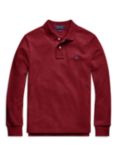 Ralph Lauren Kids' Slim Long Sleeve Polo Shirt, Red Carpet