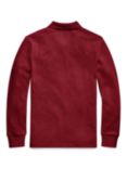 Ralph Lauren Kids' Slim Long Sleeve Polo Shirt, Red Carpet