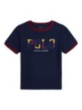 Polo Ralph Lauren Kids' Cotton Logo T-Shirt, Navy