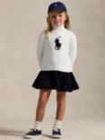 Ralph Lauren Polo Ralph Lauren Kids' Day Dress, White/Navy