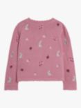 JoJo Maman Bébé Baby Bunny Embroidered Cardigan, Pink