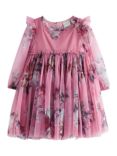 Ted Baker Baby Floral Print Tulle Dress, Pink