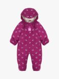 JoJo Maman Bébé Baby Waterproof Fleece Lined Puddlesuit, Berry