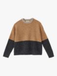 Caramel Kids' Dena Alpaca & Merino Wool Blend Jumper, Charcoal