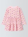 Olivia Rubin Kids' Eden Cotton Long Sleeve Dress, Pink Fruit Machine