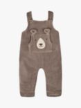 JoJo Maman Bébé Baby Bear Appliqué Pocket Dungarees & Bodysuit Set, Fawn