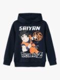 NAME IT Dragon Ball Z Kids' Cotton Blend Hoodie, Dark Sapphire