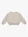 The New Society Kids' Hydra Cotton Branded Jumper, Vanilla Cream