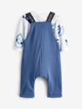 Ted Baker Baby Cotton Jersey Dungaree & Bodysuit Set, Blue