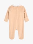 JoJo Maman Bébé Baby Bear Velour Smocked All-in-One, Grey