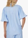 Sisters Point Ella Stripe Puff Sleeve Shirt, Blue/White