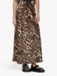 Sisters Point Gewo Leopard Print Skirt, Brown/Multi