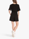 Sisters Point Gasy Short Sleeve Playsuit, Black