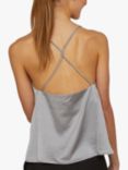 Sisters Point Noli Satin Cross Strap Back Cami Top, Grey