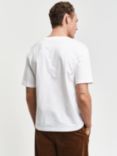 GANT Short Sleeve Pocket Graphic Logo Cotton Blend T-Shirt, Eggshell