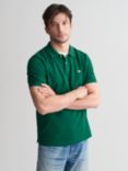 GANT Regular Fit Pique Polo Shirt, Deep Forest Green