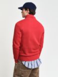 GANT Sacker Rib Half-Zip Jersey Top, Dragon Red