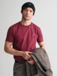 GANT Short Sleeve Cotton T-Shirt, Wine Red